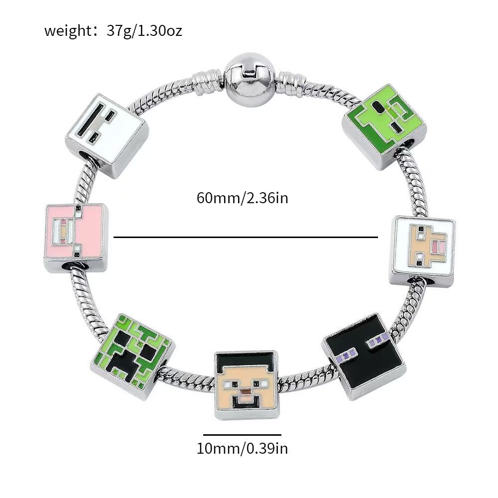 Minecraft Pendant Bracelet