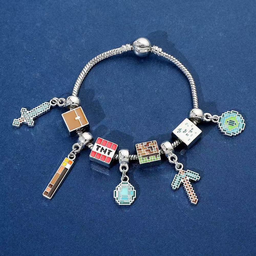 Minecraft Pendant Bracelet