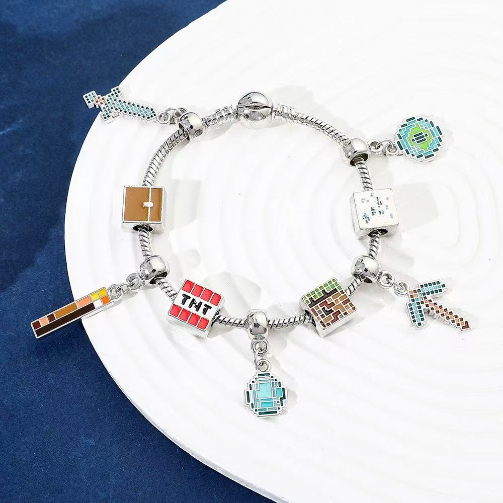 Minecraft Pendant Bracelet