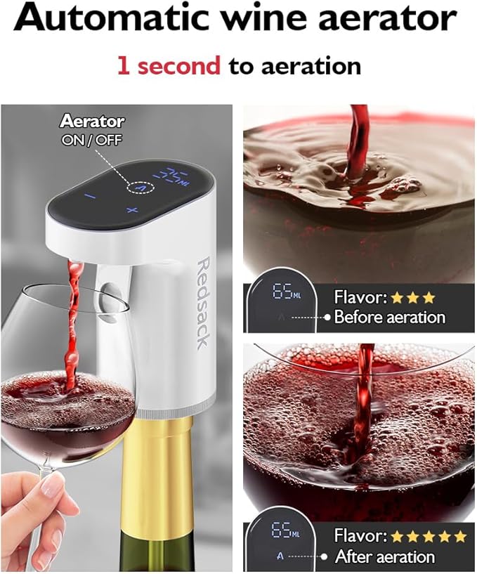 Electric Wine Decanter Aerator Dispenser Pourer Whiskey Adjustable Quantity Liquor Wine Pump