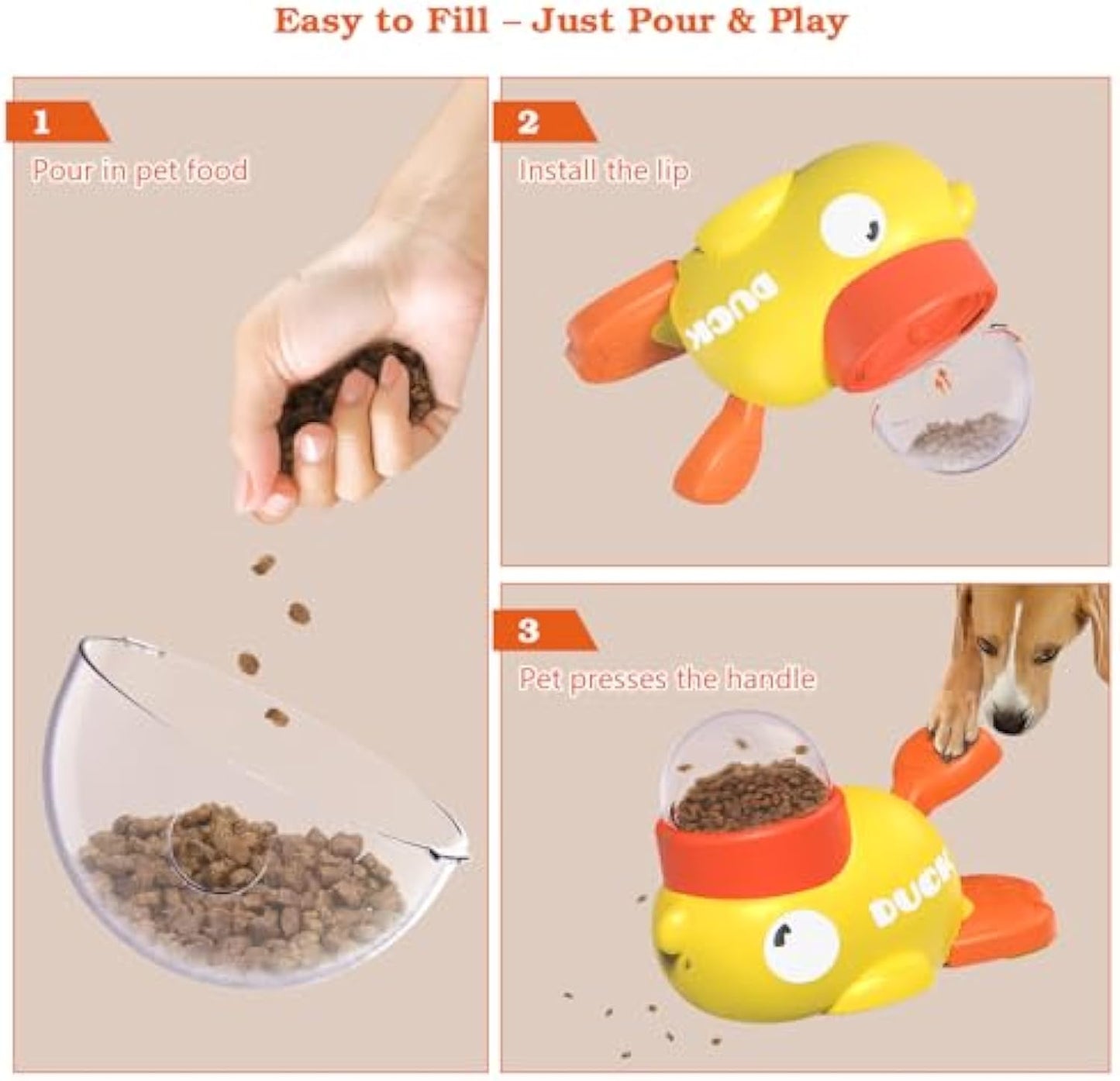 Dog Interactive Treat Dispenser Toy, Food Puzzle Slow Feeder