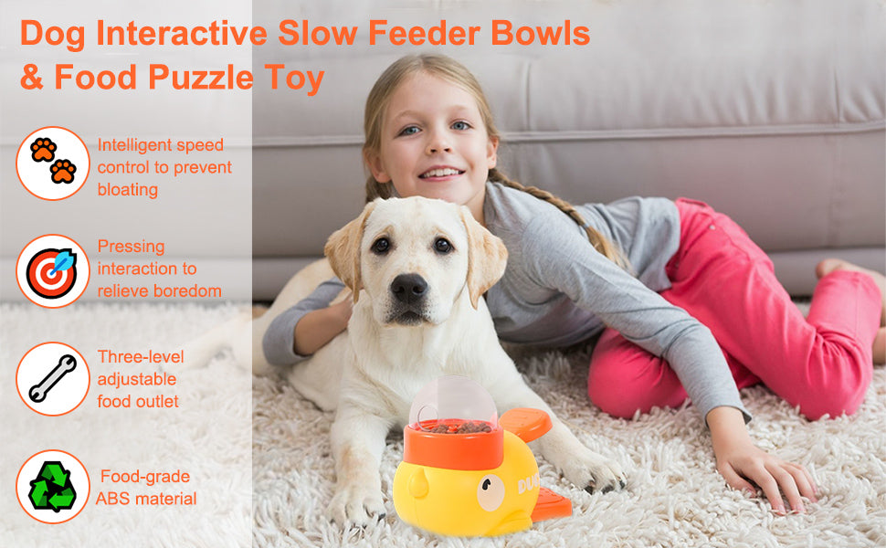 Dog Interactive Treat Dispenser Toy, Food Puzzle Slow Feeder