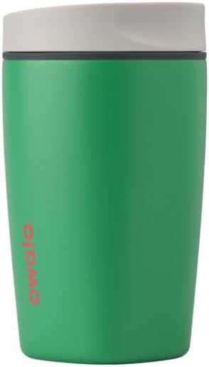 Owala SmoothSip Slider Insulated Stainless Steel Coffee Tumbler, Reusable Iced Coffee Cup, Hot Coffee Travel Mug,