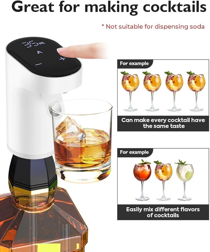 Electric Wine Decanter Aerator Dispenser Pourer Whiskey Adjustable Quantity Liquor Wine Pump