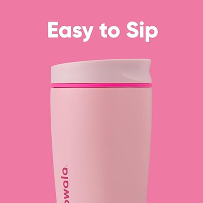 Owala SmoothSip Slider Insulated Stainless Steel Coffee Tumbler, Reusable Iced Coffee Cup, Hot Coffee Travel Mug,